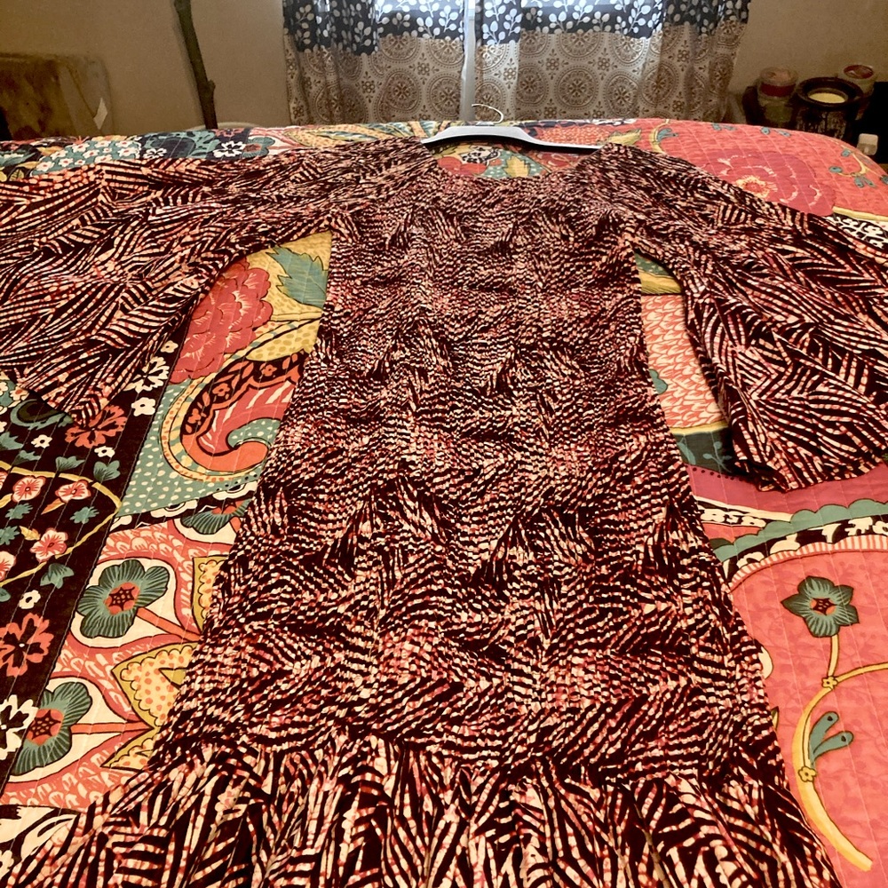 Pink and brown African inspired dress